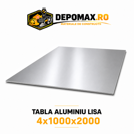 Tabla aluminiu lisa 4mm, 1000x2000mm (1050A)
